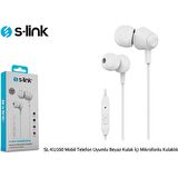 S-link SL-KU160 Mobil Uyumlu Kulak İçi Mikrofonlu Kulaklık - Beyaz