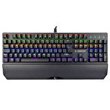Rampage KB-R81 ROCKET Red Switch Gökkuşağı Ledli RGB Şeritli Metal Yüzey Mekanik Gaming Oyuncu Klavye