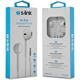 S-link SL-KU170 Kulak İçi Mikrofonlu Kulaklık Beyaz