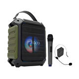 Mikadoo MD-115BT 20W Kablosuz El+ Baş-Ense Mikrofonlu USB/SD Bluetooth'lu Toplantı Anfisi
