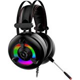 Rampage Miracle-X2 Plus Siyah RGB LED 7.1 Surround Sound System Mikrofonlu Oyuncu Kulaklığı