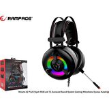 Rampage Miracle-X2 Plus Siyah RGB LED 7.1 Surround Sound System Mikrofonlu Oyuncu Kulaklığı