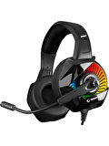 Rampage RM-K66 TYPHOON Siyah USB 7.1 Version RGB Ledli Gaming Oyuncu Mikrofonlu Kulaklık(OUTLET)