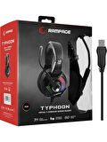 Rampage RM-K66 TYPHOON Siyah USB 7.1 Version RGB Ledli Gaming Oyuncu Mikrofonlu Kulaklık(OUTLET)