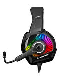 Rampage RM-K66 TYPHOON Siyah USB 7.1 Version RGB Ledli Gaming Oyuncu Mikrofonlu Kulaklık(OUTLET)