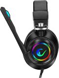 Rampage RM-K20 AMAZE Siyah USB 7.1 Noice Cancelling Mic RGB Ledli Gaming Oyuncu Mikrofonlu Kulaklık