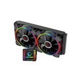 Rampage AQUA240-RGB S-RGB Intel/AMD Uyumlu Led Fanlı 240mm İşlemci Sıvı Soğutucu
