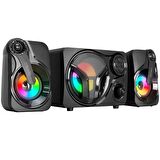 Mikado MD-BT28 Kablosuz Subwooferlı Taşınabilir Işıklı 2+1 Speaker 