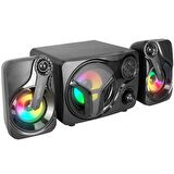 Mikado MD-BT28 Kablosuz Subwooferlı Taşınabilir Işıklı 2+1 Speaker 