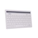 Everest KB-BT82 Beyaz/Gümüş Bluetooth Ultra İnce+Şarjlı Q Mac/Win/Android/Ios Uyumlu Kablosuz klavye