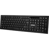 Everest KM-6121 Siyah Kablosuz Q Slim Klavye + Mouse Set