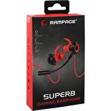 Rampage RM-K21 Superb 3,5mm Gaming Kırmızı Kulak İçi Mikrofonlu Oyuncu Kulaklık