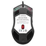 Rampage SMX-G68 SPEAR Full RGB 7200DPI Siyah 7D Makrolu Gaming Oyuncu Mouse