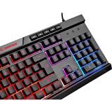 Rampage BYGAME-K2 Rainbow Aydınlatmalı Multimedia Gaming Oyuncu Klavyesi
