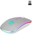 Everest Smw-710 Usb 2.4ghz Gümüş Ledli 800/1200/1600dpi Şarjlı Kablosuz Mouse