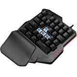 Rampage MIRACLE K1 Siyah USB Led Aydınlatmalı Q 35 Tuşlu Mini Gaming Klavye