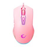 Rampage SMX-G68 Spear Full RGB 7200DPI Pembe 7D Makrolu Gaming Oyuncu Mouse