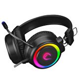 Rampage SN-R10 ALQUIST Siyah 3,5mm RGB Gaming Oyuncu Mikrofonlu Kulaklık