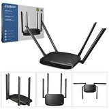 KABLOSUZ ROUTER REPEATER 4PORT 1200MBPS EVEREST EWR-AC5-V3