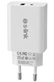 S-link SL-EC60 20W PD 3.0/Quick Charge - Beyaz