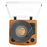 Mikado MN-P235 Voyager Retro Ahşap Pikap Plak Çalar Bluetooth-Usb-SD Kart