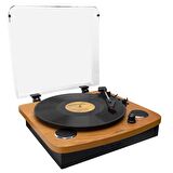 Mikado MN-P235 Voyager Retro Ahşap Pikap Plak Çalar Bluetooth-Usb-SD Kart