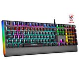 Rampage KB-R210 FAVORY Rainbow Aydınlatmalı Kristal Red Switch Mekanik Gaming Oyuncu Klavyesi