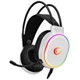 Rampage Rogue Beyaz Usb 7.1 Surround Rgb Ledli Gaming Oyuncu Mikrofonlu Kulaklık