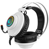 Rampage RM-K1 PULSAR Beyaz Usb 7.1 Surround+Titreşim RGB Işık Efektli Gaming Oyuncu Mikrofonlu Kulaklık