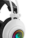 Rampage RM-K1 PULSAR Beyaz Usb 7.1 Surround+Titreşim RGB Işık Efektli Gaming Oyuncu Mikrofonlu Kulaklık