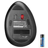 Everest SMW-618 RGB Işıklı Ergonomik Dikey Tutuşlu Vertical Siyah Kablosuz Mouse