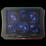 Rampage Ad-rc34 Metafor Siyah Rgb 6 Fanlı Telefon Tutuculu Rgb Işıklı 10-19inç Notebook Soğutucu Stand
