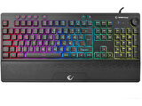RAMPAGE KB-GX65 Simula USB RGB Aydınlatmalı 4 Makro Tuşlu Bilek Destekli Gaming Oyuncu Klavyesi Siyah