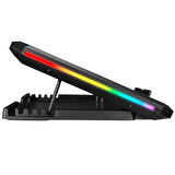 AD-RC12 CLAW Siyah 2 Fan 2 USB RGB Işıklı 15-17 Notebook Soğutucu Stand