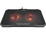RAMPAGE Addison AD-RC12 Gamezone 2 Fan 2 USB RGB Işıklı Laptop Soğutucu Siyah