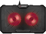 RAMPAGE Addison AD-RC12 Gamezone 2 Fan 2 USB RGB Işıklı Laptop Soğutucu Siyah