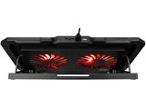 RAMPAGE Addison AD-RC12 Gamezone 2 Fan 2 USB RGB Işıklı Laptop Soğutucu Siyah