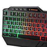 Rampage KB-R22 Rainbow Backlight Telefon Standlı Oyuncu Klavye