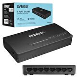 SWITCH ETHERNET 8 PORT 1000MBPS GİGABİT EVEREST ESW-808