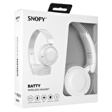 Snopy SNXBK33 BATTY Beyaz TF Kart Özellikli Bluetooth Kulaklık