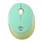 Everest ROUND KM-6282 Renkli Tuşlu Yeşil Kablosuz Q Multimedia Klavye + Mouse Set