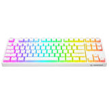 Rampage KB-R136 GHOST Beyaz Type-C Bağlantılı RGB Puding Tuşlu Red Switch US Gaming Oyuncu Klavye