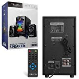 SES SİSTEMİ 2+1 38W BT/USB/FM/AUX RGB LEDLİ MİKADO MD-370BT