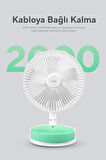 Efn-600 Masaüstü Taşınabilir Şarjlı Beyaz 2000mah Usb Fan
