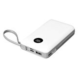 S-link P102 10000mAh LCD Şeffaf 10W Beyaz Taşınabilir Powerbank