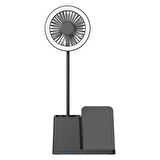 S-link SL-M9055 Siyah TypeC 10W Kablosuz Şarj Cihazı Fanlı Kalemlikli Masa Lambası