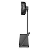 S-link SL-M9055 Siyah TypeC 10W Kablosuz Şarj Cihazı Fanlı Kalemlikli Masa Lambası