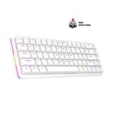 Rampage Rebel Beyaz Low Profile Red Switch Us Layout Rainbow Mekanik Gaming Oyuncu Klavye