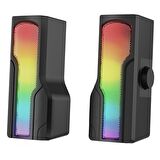 Rampage Arty X13 2.0 Bluetoothlu Rms 3W-2 RGB Işıklı Multimedia Usb 5V 45dB Gaming Oyuncu Speaker