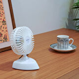 Everest EFN-504 Taşınabilir Masaüstü Beyaz Usb Fan